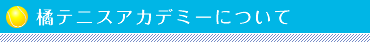 橘テニスアカデミーについて